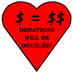 Double Donations Heart